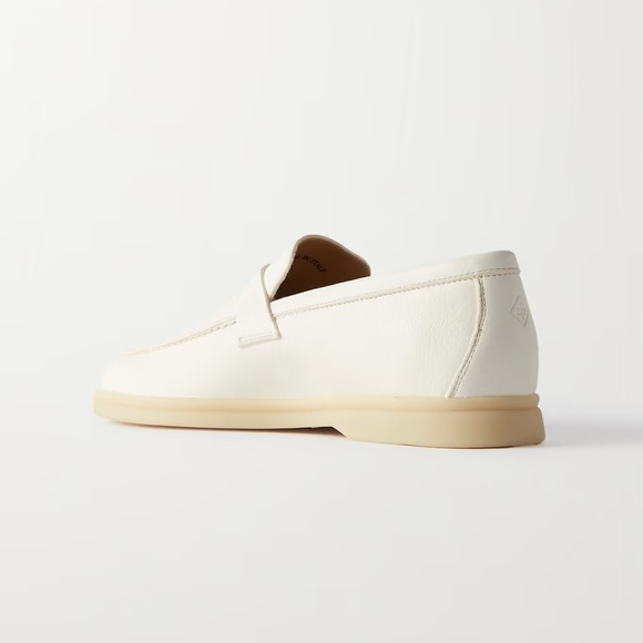 ❌SOLD❌ LORO PIANA WHITE GOLD LEATHER SUMMER CHARM LOAFER - Picture 14 of 16